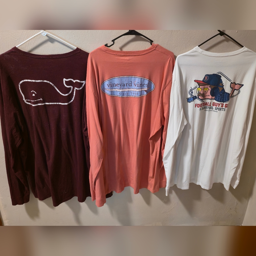 3 Vineyard Vines 2XL Long Sleeve Shirts – Great Condition & One Brand New